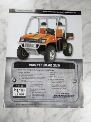 Polaris Sales Brochure Specifications Price 2007 Ranger Xp Orange Crush