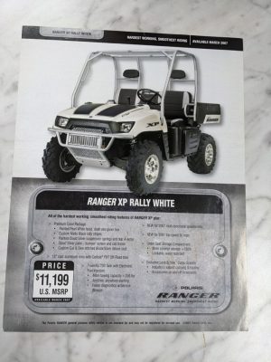 Polaris Sales Brochure Specifications Price 2007 Ranger Xp Ralley White