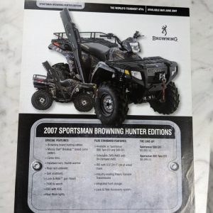 Polaris Sales Brochure Specifications Price 2007 Sportsman Browning Hunter