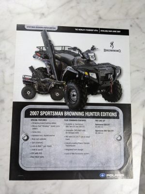 Polaris Sales Brochure Specifications Price 2007 Sportsman Browning Hunter