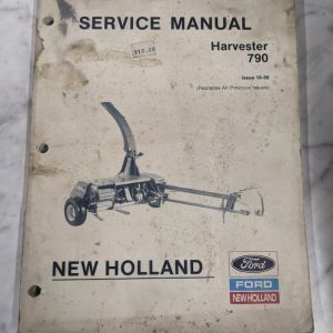Ford New Holland Dealer Service Repair Manual Harvester 790 10-88 1988