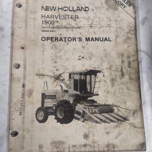 Ford New Holland Dealer Operator Service Manual Harvester 1900 6-87 1987