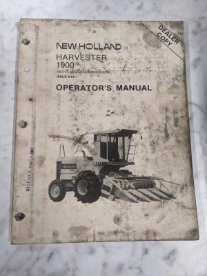 Ford New Holland Dealer Operator Service Manual Harvester 1900 6-87 1987