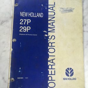 Ford New Holland Operator'S Service Manual Windrow Pickup 27P 29P 2001 86634024