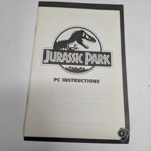 Jurassic Park Pc Instruction Manual Vintage Computer Ms Dos Game 16 Page Booklet