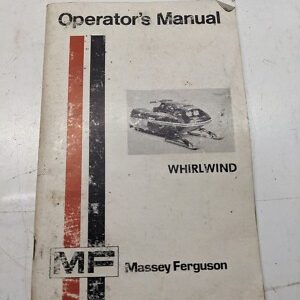 Massey Ferguson Whirlwind Snowmobile Operator'S Manual 1448-331 M1 Oem