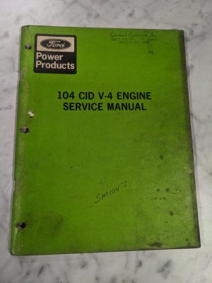 Ford Power Diesel Engine Service Repair Overhaul Manual 104 Cid V-4 1974 194-181