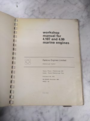 Perkins Engines Diesel Workshop Repair Service Overhaul Manual 4.107 4.99 Marine