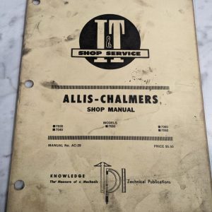 I&T It Tractor Service Repair Manual Allis-Chalmers 7030 7050 7080 7060 Ac-29