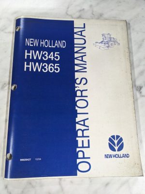 New Holland Operator'S Service Manual Hw345 Hw365 86628427 2004 Windrower