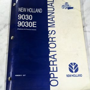 New Holland Operator'S Service Manual 9030 9030E 42903013 1997 Tractor Loader