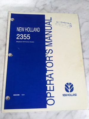 New Holland Operator'S Service Manual 2355 86622086 2001 Disc Auger Header