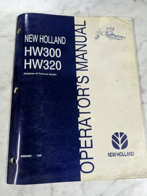 New Holland Operator'S Service Manual Hw300 Hw320 86594957 1999 Windrower