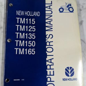 New Holland Operator Service Manual Tm 115 125 135 150 165 86603890 2000 Tractor