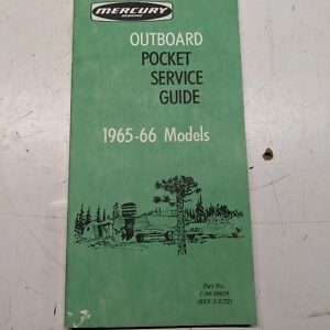 Mercury Outboard Pocket Service Guide 1965-1966 Marine Models C-90-38929 Oem