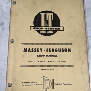 I&T It Tractor Service Repair Manual Massey Ferguson Mf2745 Mf2775 Mf2805 Mf-39