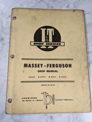 I&T It Tractor Service Repair Manual Massey Ferguson Mf2745 Mf2775 Mf2805 Mf-39