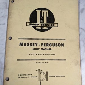 I&T It Tractor Service Repair Manual Massey Ferguson Mf670 Mf690 Mf698 Mf-41