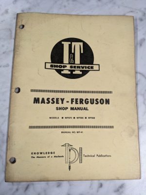 I&T It Tractor Service Repair Manual Massey Ferguson Mf670 Mf690 Mf698 Mf-41