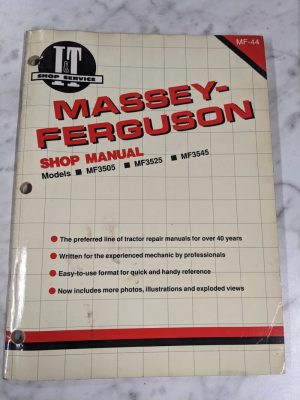 I&T It Tractor Service Repair Manual Massey Ferguson Mf3505 Mf3525 Mf3545 Mf-44