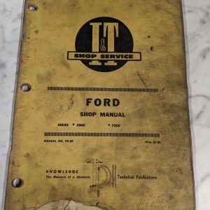 I&T It Tractor Service Repair Manual Ford 5000 7000 Fo-29 Farm Shop Book