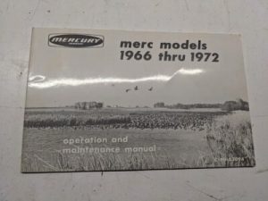 Mercury Outboard Pocket Service Guide 1966-1972 Marine Models C-90-63094 Oem