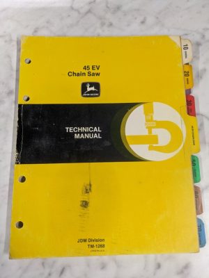 John Deere Jd Technical Service Manual 45 Ev Chain Saw Jdm Tm-1268
