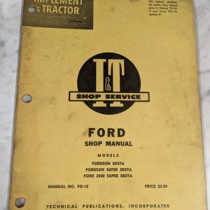 I&T It Tractor Service Repair Manual Ford Fordson Dextra Super 2000 Fo-18