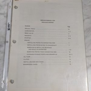 Beaird Poulan Service Repair Overhaul Shop Manual Chain Saw 25 Series