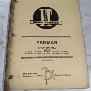 I&T Tractor Shop Service Repair Manual Book Yanmar Ym 135 155 195 240 330 D Ym-1