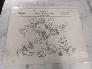Oem Clinton Engines Chain Saw Basic Service Parts List Manual 1962 D25-1000