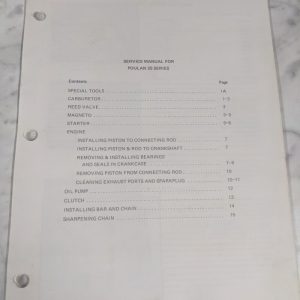 Poulan Chainsaw Service Repair Maintenance Overhaul Owner Manual 25 Series