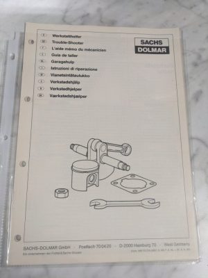 Sachs-Dolmar Trouble-Shooting Guide Service Manual Chain Saw