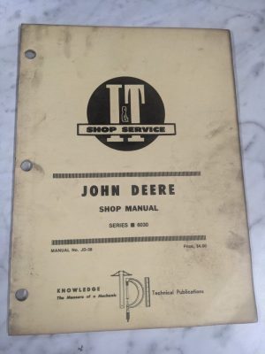 I&T It Shop Service Repair Manual Book Tractor John Deere 6030 Jd-38