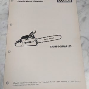 Sachs-Dolmar Spare Service Parts List Book Manual Chain Saw 153