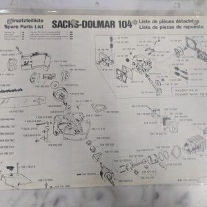 Sachs-Dolmar Spare Service Parts List Book Manual Chain Saw 104