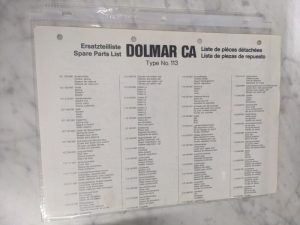 Sachs-Dolmar Spare Service Parts List Book Manual Chain Saw Ca #113