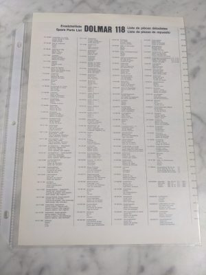 Sachs-Dolmar Spare Service Parts List Book Manual Chainsaw 118