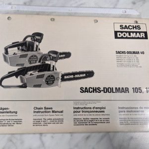 Sachs-Dolmar Operator Instructions Manual Chain Saw 105 108