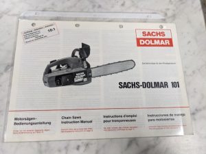 Sachs-Dolmar Operator Instructions Manual Chain Saw 101