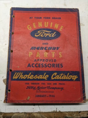 Ford Mercury Parts Accessories Wholsale Catalog 1938-1946 Cars Trucks