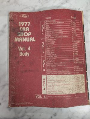 1977 Ford Car Shop Book Manual Service Repair Body Section Volume 4