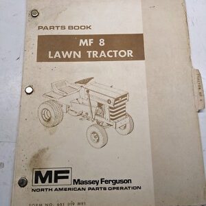 Massey Ferguson Parts Book List Garden Tractor Mf 8 1971 Manual Catalog
