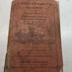 Mccormick Deering Harvester Thresher Instruction Manual Operation 42 42-R 1941