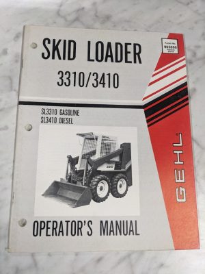 Gehl Skid Steer Loader Operator'S Service Manual Sl3310 Sl3410 Gas Diesel 903666