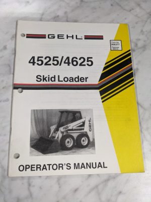 Gehl Skidsteer Loader Operators Service Manual 4525 4625 Sx Dx Gas Diesel 906377