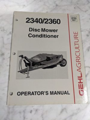Gehl Operator'S Service Manual Dc 2340 2360 Disc Mower Conditioner 907089