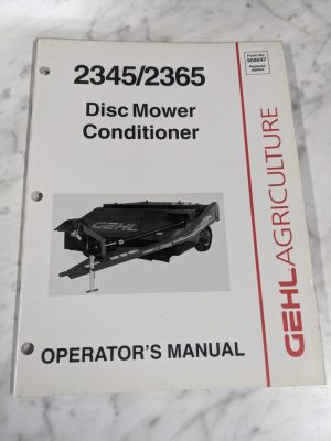 Gehl Operator'S Service Manual Dc 2345 2365 Disc Mower Conditioner 908047