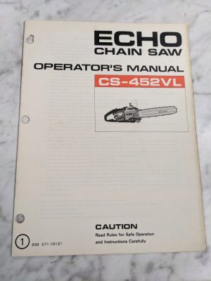 Echo Chain Saw Operator'S Service Manual Operation & Parts List Cs-452Vl