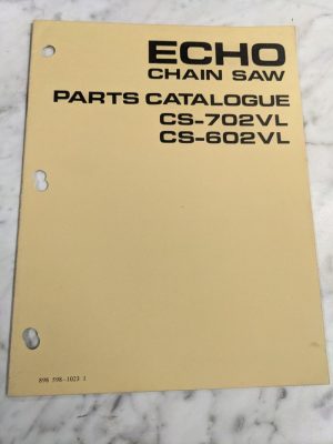 Echo Chain Saw Service Parts List Book Manual Catalog Cs-702Vl Cs-602Vl